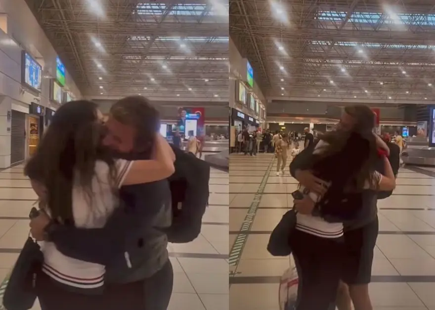 Survivor İsmail Balaban eşi İlayda Şeker'e kavuştu 2