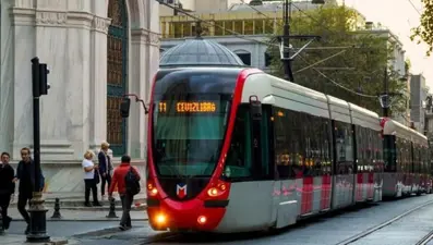İstanbul'da tramvay hattında arıza