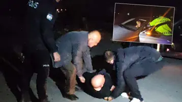Alkollü sürücü ve kadın yolcudan polise tehdit: "Valiyi arayacağım"