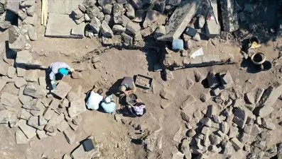 Manisa'daki Aigai Antik Kenti'nde kazı çalışmaları sürüyor