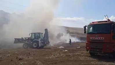 Hatay'da çöplükte yangın