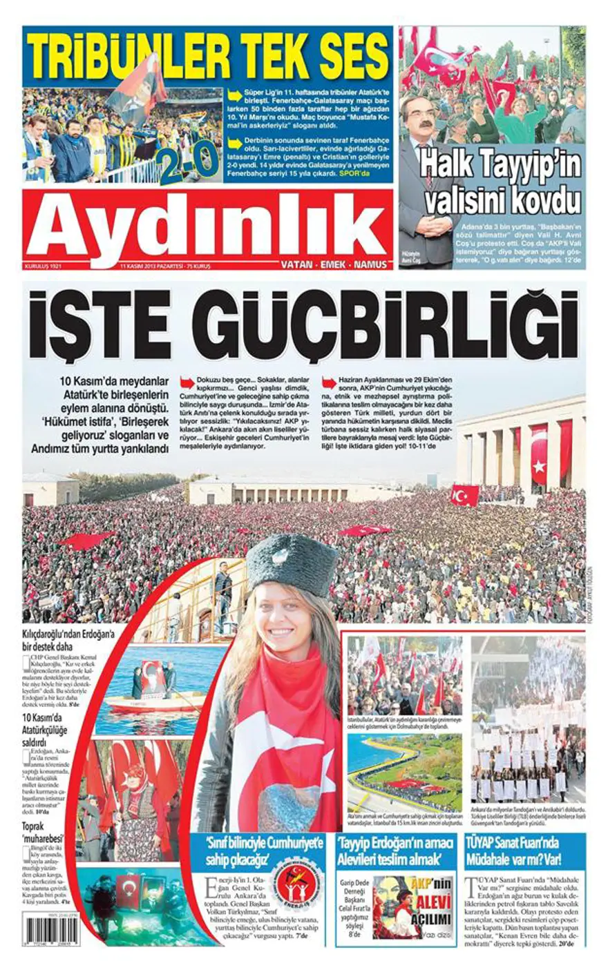 Günün manşetleri - 11 Kasım 12