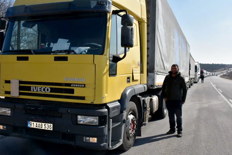 Hamzabeyli Sınır Kapısı'nda 10 kilometre TIR kuyruğu 9