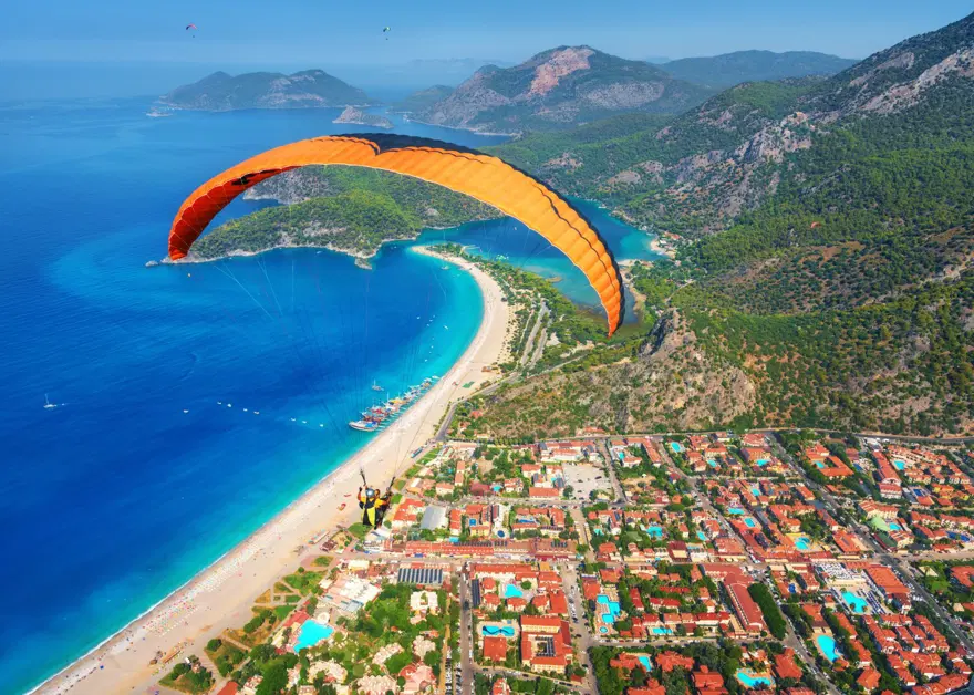 Ölüdeniz'in 'renkli aksesuarları' adrenalin tutkunlarına gökyüzünden eşsiz manzaralar sunuyor 9