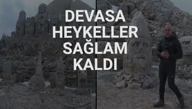 Nemrut'un zirvesindeki heykeller depremde ayakta kalmayı başardı
