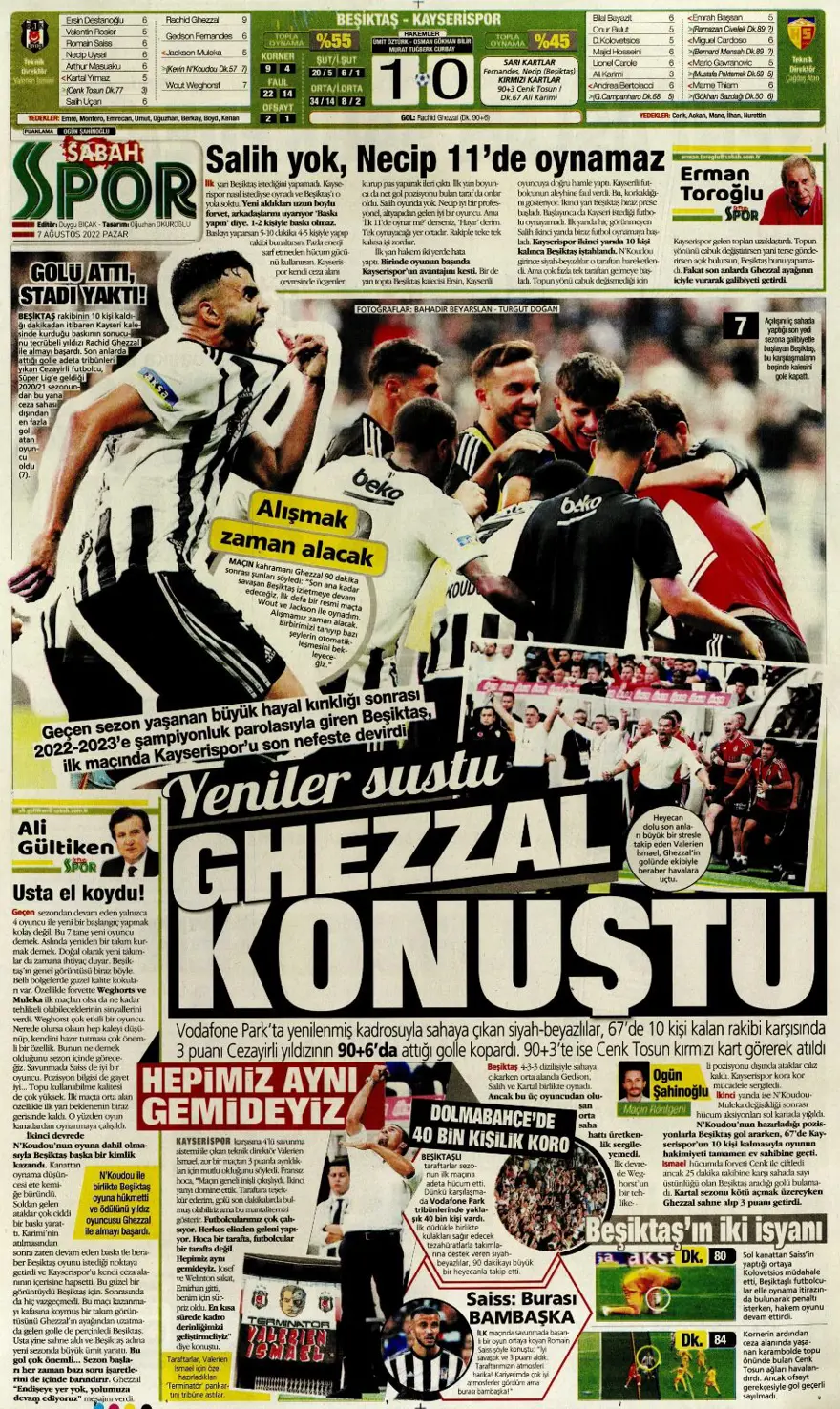 Günün spor manşetleri (7 Ağustos 2022) 15