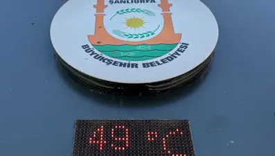 Şanlıurfa'da termometreler 49 dereceyi gösterdi