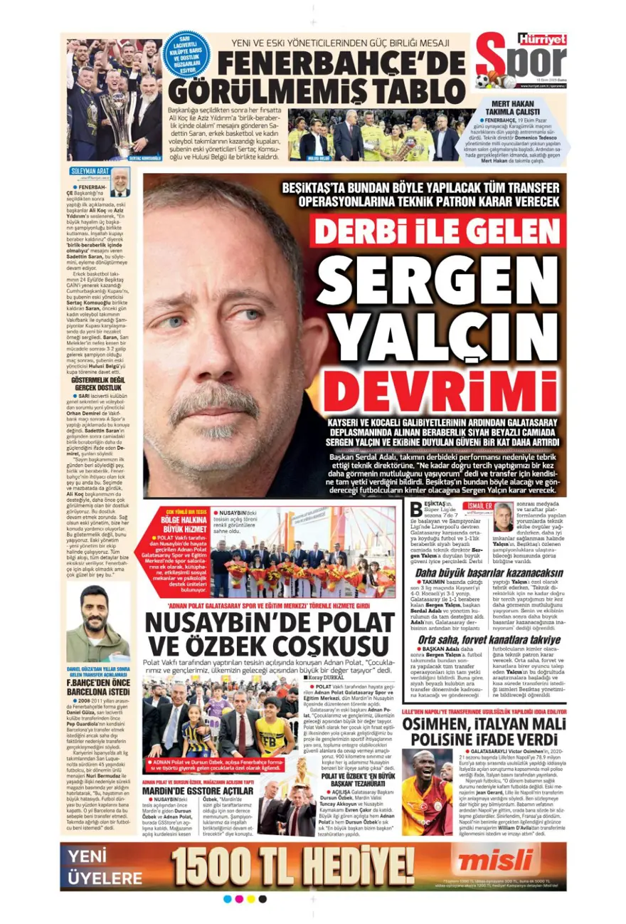 "Operasyon başlıyor" (10 Ekim 2025 spor manşetleri) 6 "Operasyon başlıyor" (10 Ekim 2025 spor manşetleri) 6