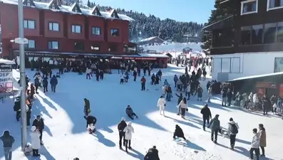 10 bin araç giriş yaptı! Uludağ’da sömestir yoğunluğu