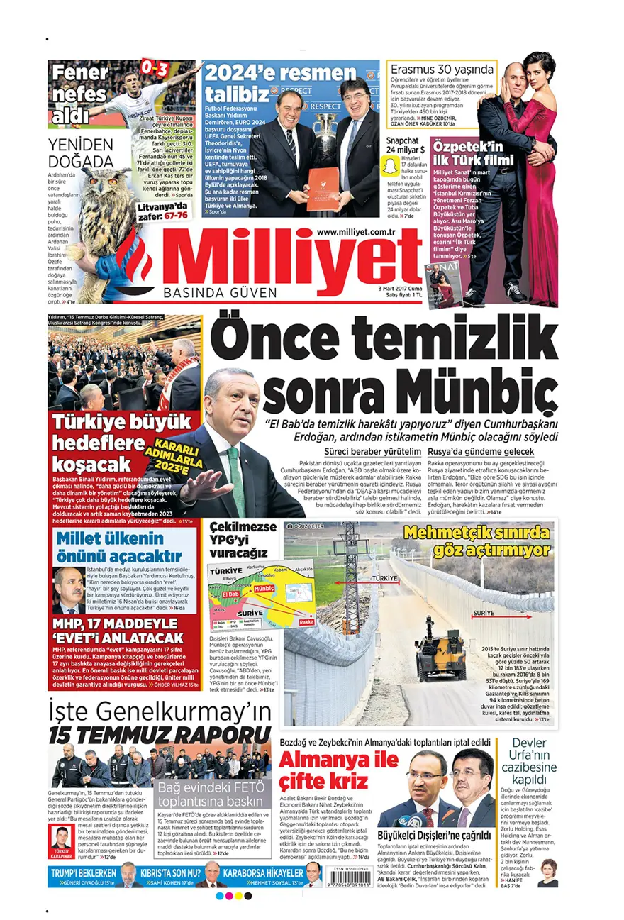 Günün gazete manşetleri - 3 Mart 2017 3
