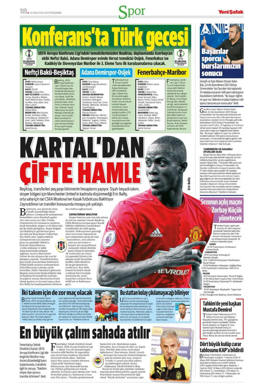 "İnat kırıldı, Livakovic geliyor" | 10 Ağustos 2023 spor manşetleri 17 "İnat kırıldı, Livakovic geliyor" | 10 Ağustos 2023 spor manşetleri 17