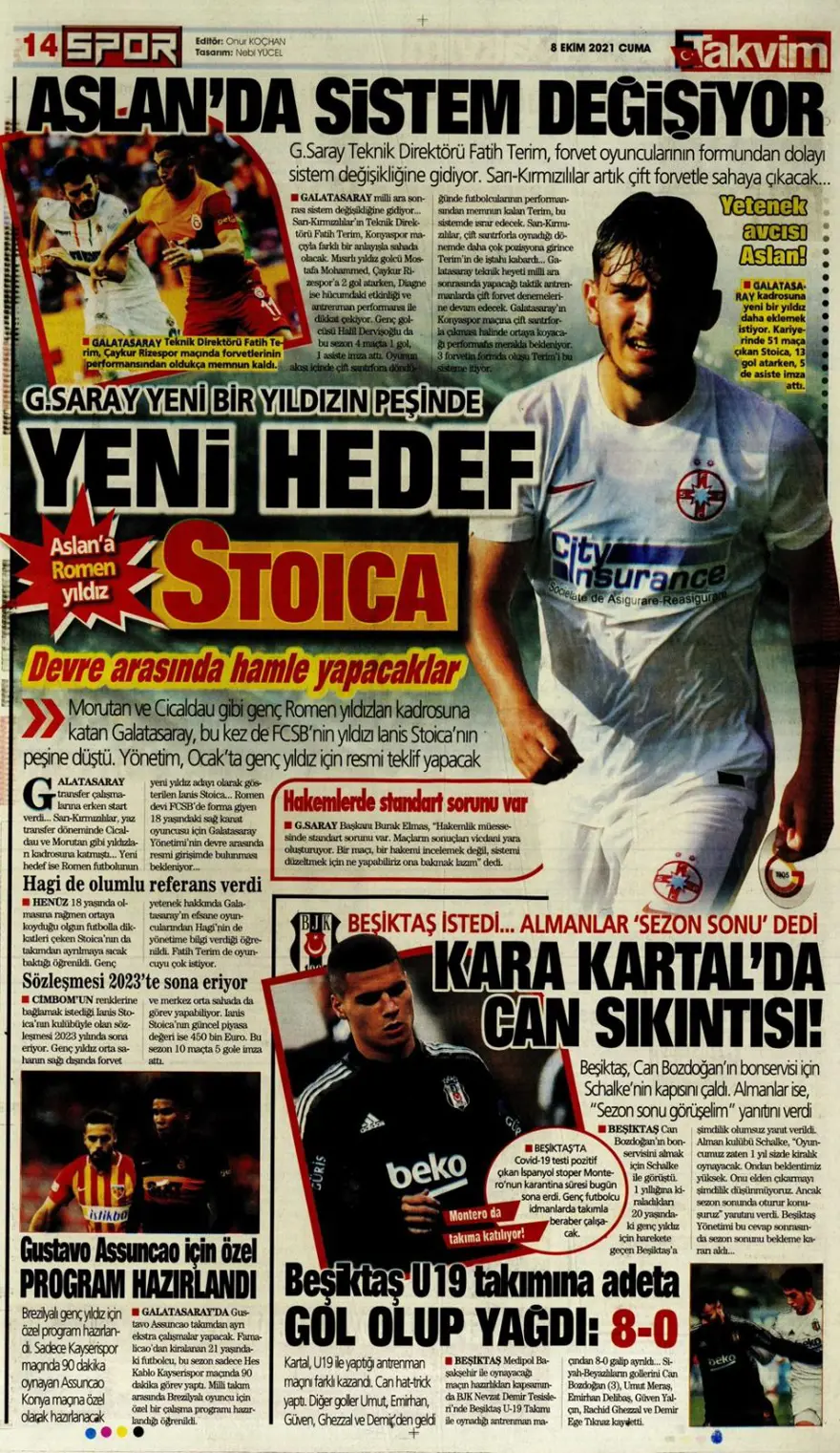 Günün spor manşetleri (8 Ekim 2021) 21