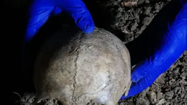 Yol çalışması sırasında insan kemikleri bulundu