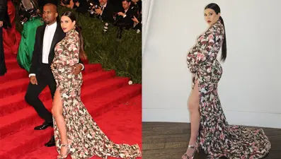 Ablası, Kim Kardashian'ın ikonik Met Gala görünümünü taklit etti