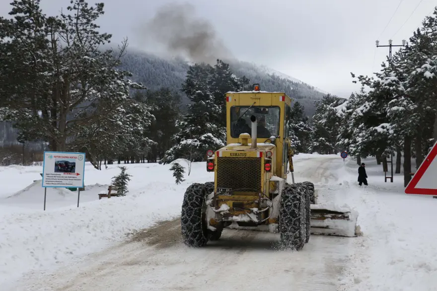 Abant Tabiat Parkı beyaza büründü 7
