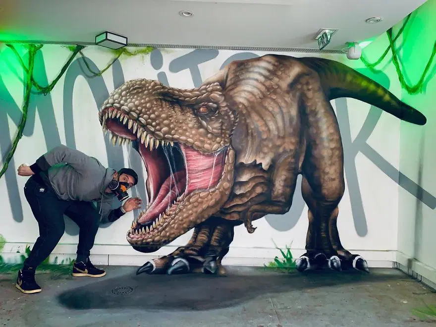 Fransız sokak sanatçısından 3 boyutlu grafitiler 62
