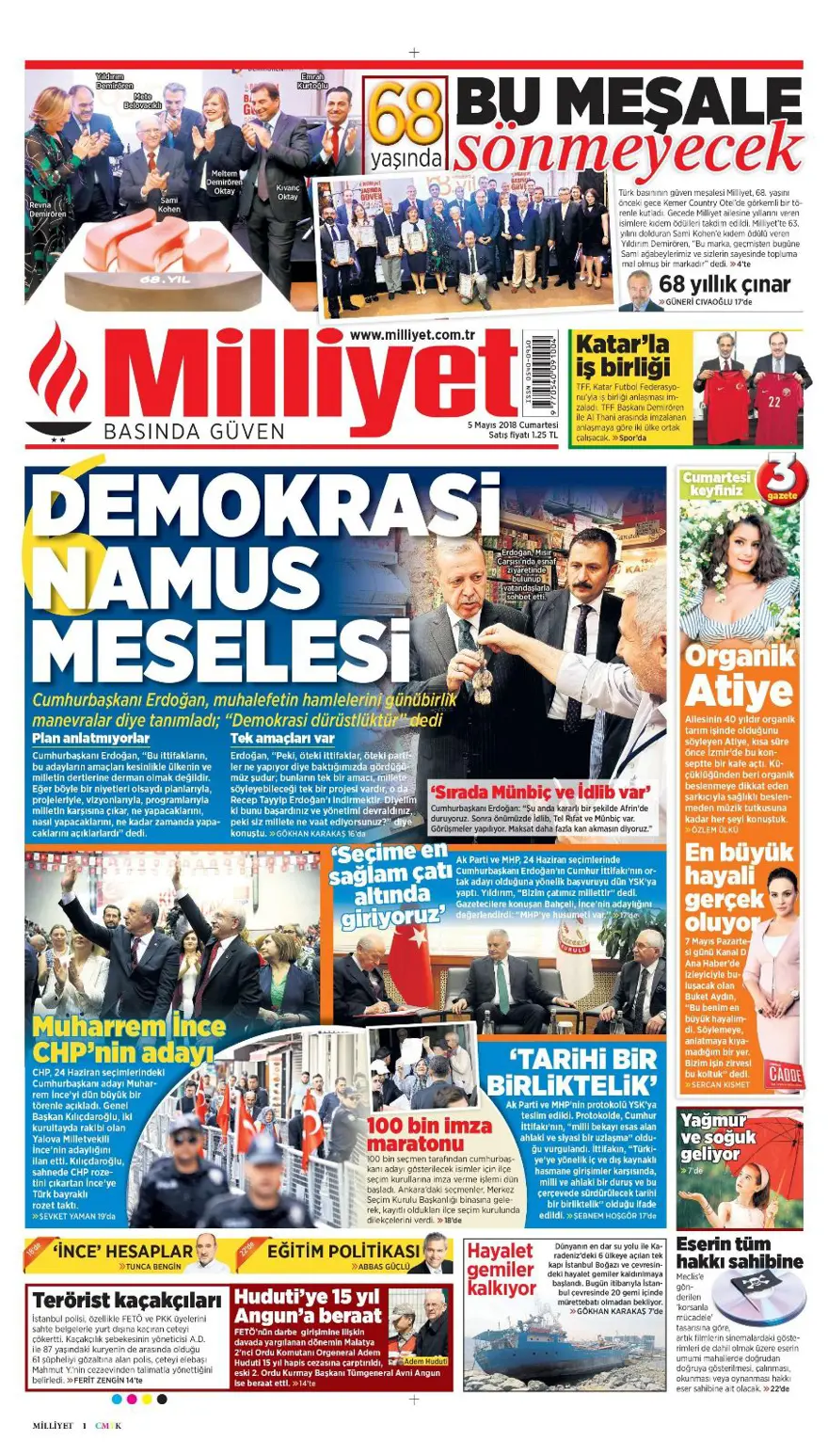Günün gazete manşetleri - 5 Mayıs 2018 2