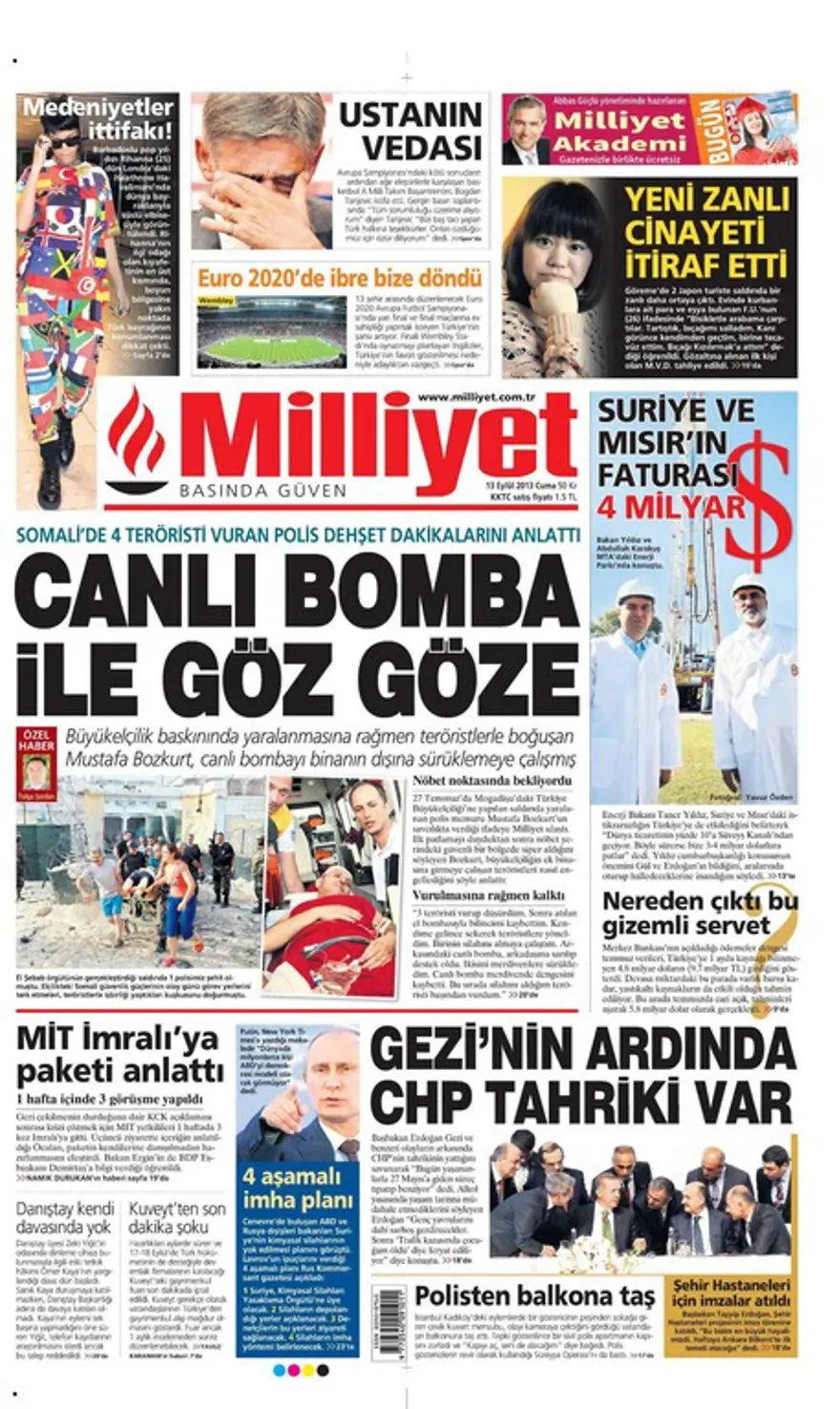 Günün Manşetleri- 13 Eylül 2013 2 Günün Manşetleri- 13 Eylül 2013 2