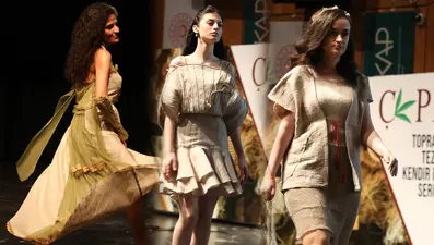 Rize bezinden üretilen kıyafetler defileyle tanıtıldı