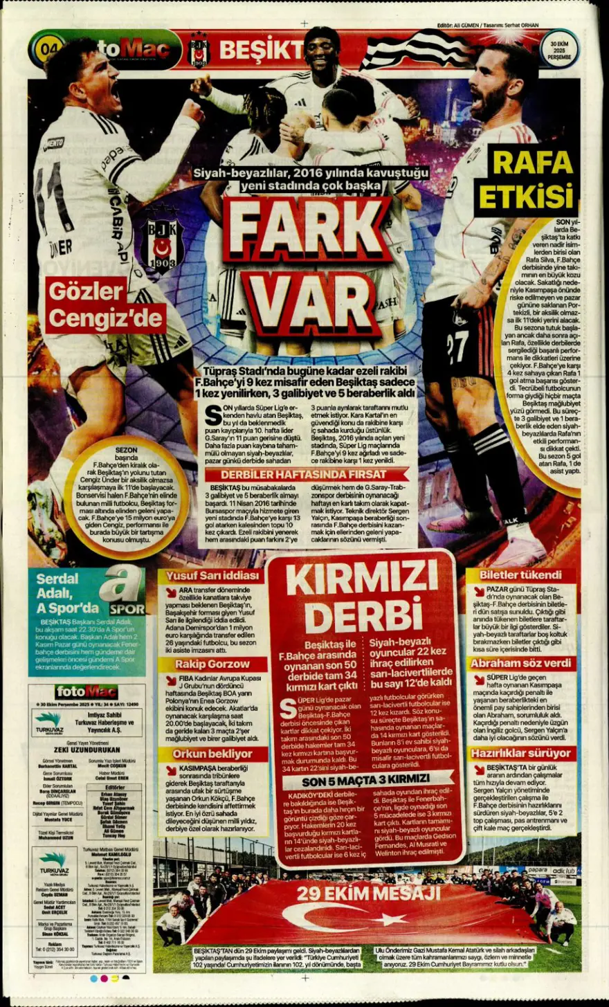 "Hakem dalgası tsunamiye dönüşür mü?" (30 Ekim 2025 spor manşetleri) 7 "Hakem dalgası tsunamiye dönüşür mü?" (30 Ekim 2025 spor manşetleri) 7