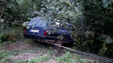 Fındık bahçesine yuvarlanan otomobilin sürücüsü öldü