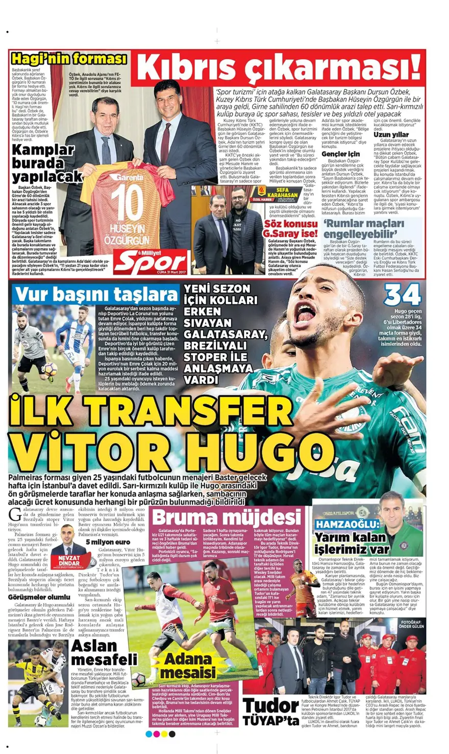 Günün spor manşetleri (31 Mart 2017) 7