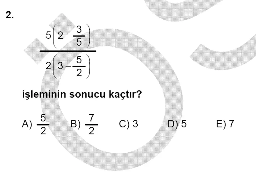 YGS Matematik soruları ve yanıtları 1