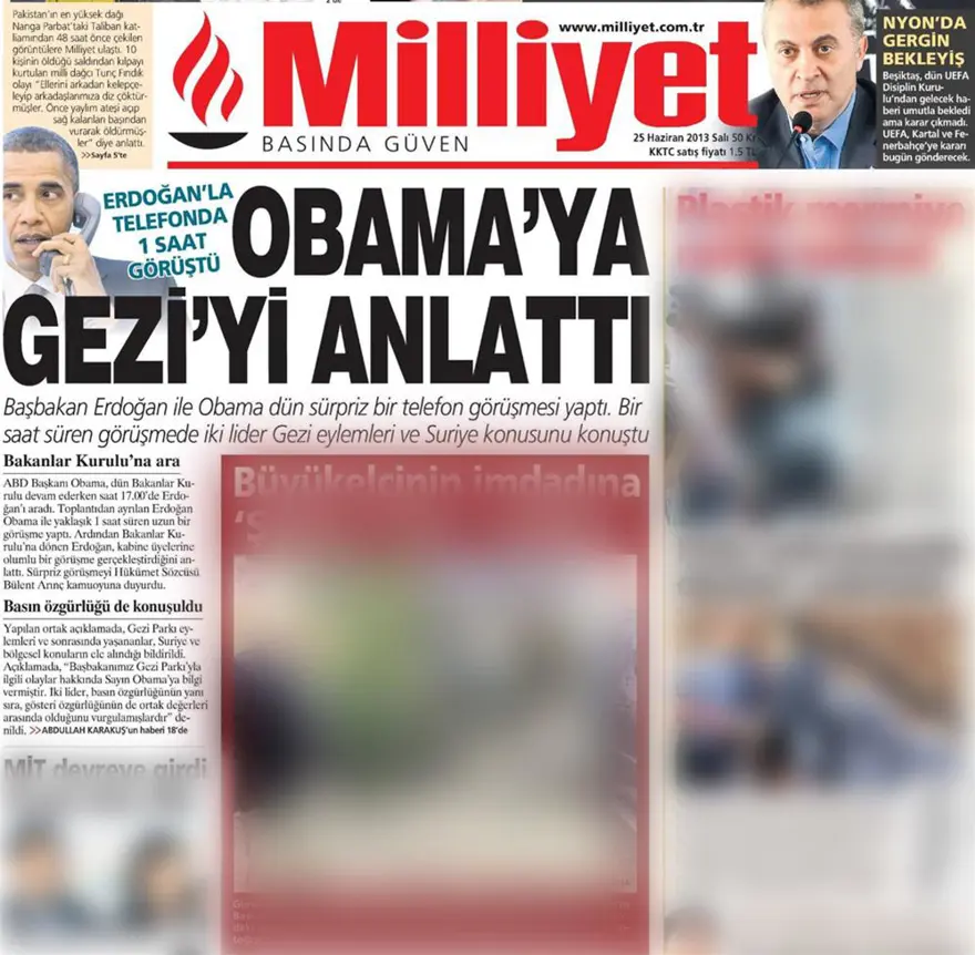 Gazete manşetleri - 25 Haziran 1