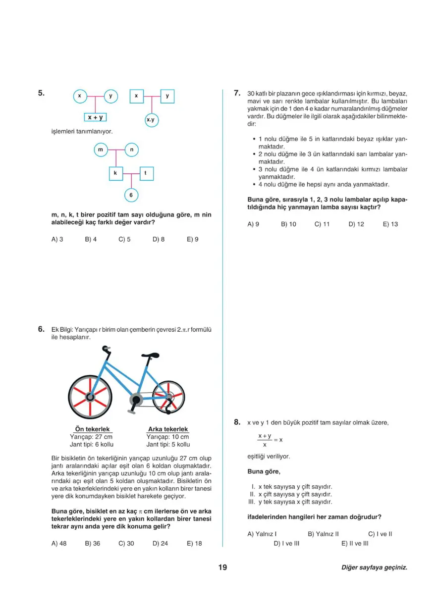 Uğur Okulları TYT -1 deneme sınavı 18