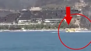 Yangına müdahalede su alan uçağı engelleyen jet ski için soruşturma Yangına müdahalede su alan uçağı engelleyen jet ski için soruşturma
