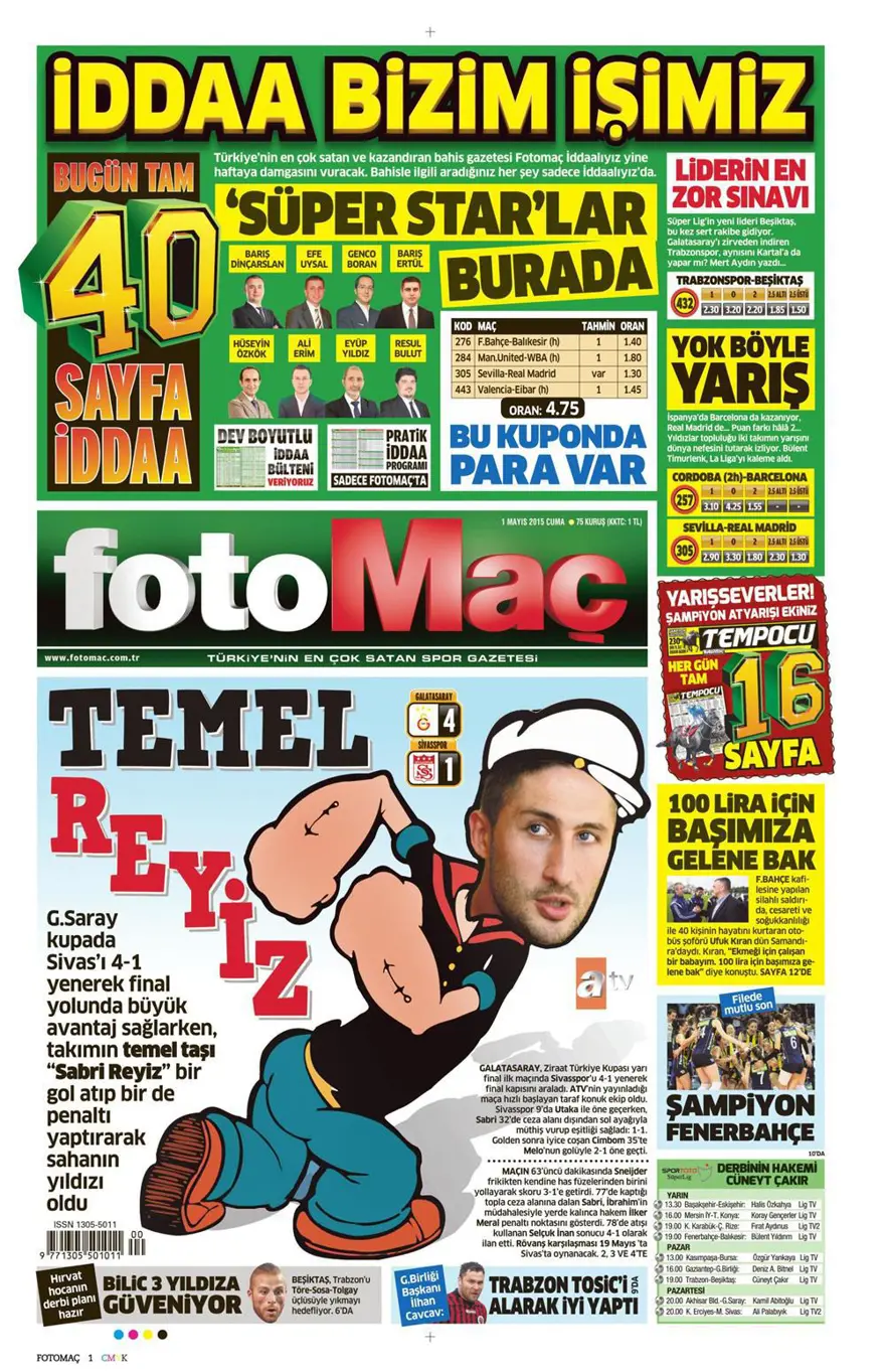 1 Mayıs 2015 gazete manşetleri 8