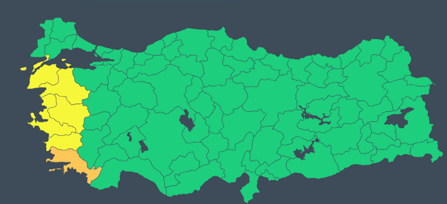 6 İL İÇİN SARI VE TURUNCU KODLU UYARI 3