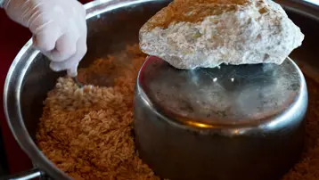 Aydın'ın "adak yemeği." Dileklerin gerçekleşmesi için pişiriliyor