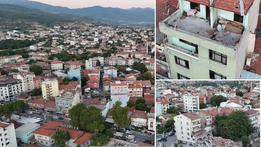 Balıkesir'deki depremin merkez üssünde bu sabah... Sındırgı havadan görüntülendi 