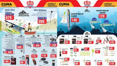 YARIN SATIŞTA | BİM aktüel ürünler kataloğu 10 Ekim 2025: Olta takımı, balıkçı ekipmanları, yemek takımı ve elektrikli mutfak aletleri geliyor