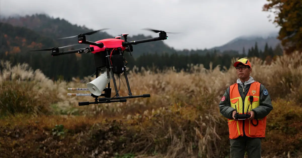 Japonya'da ayılara karşı "havlayan drone" dönemi