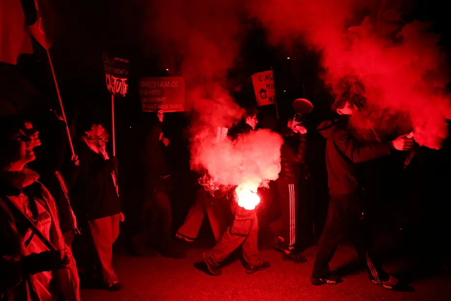 Milano'da olimpiyat protestosu: 