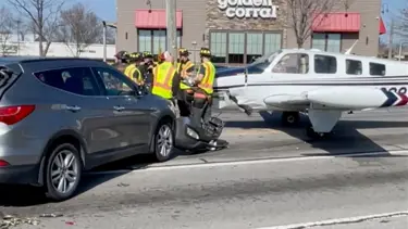 ABD'de otoyola acil iniş yapan tek motorlu uçak 3 araca çarptı