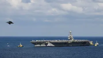 ABD'nin en büyük uçak gemisi "USS Gerald R. Ford" Kızıldeniz'de 