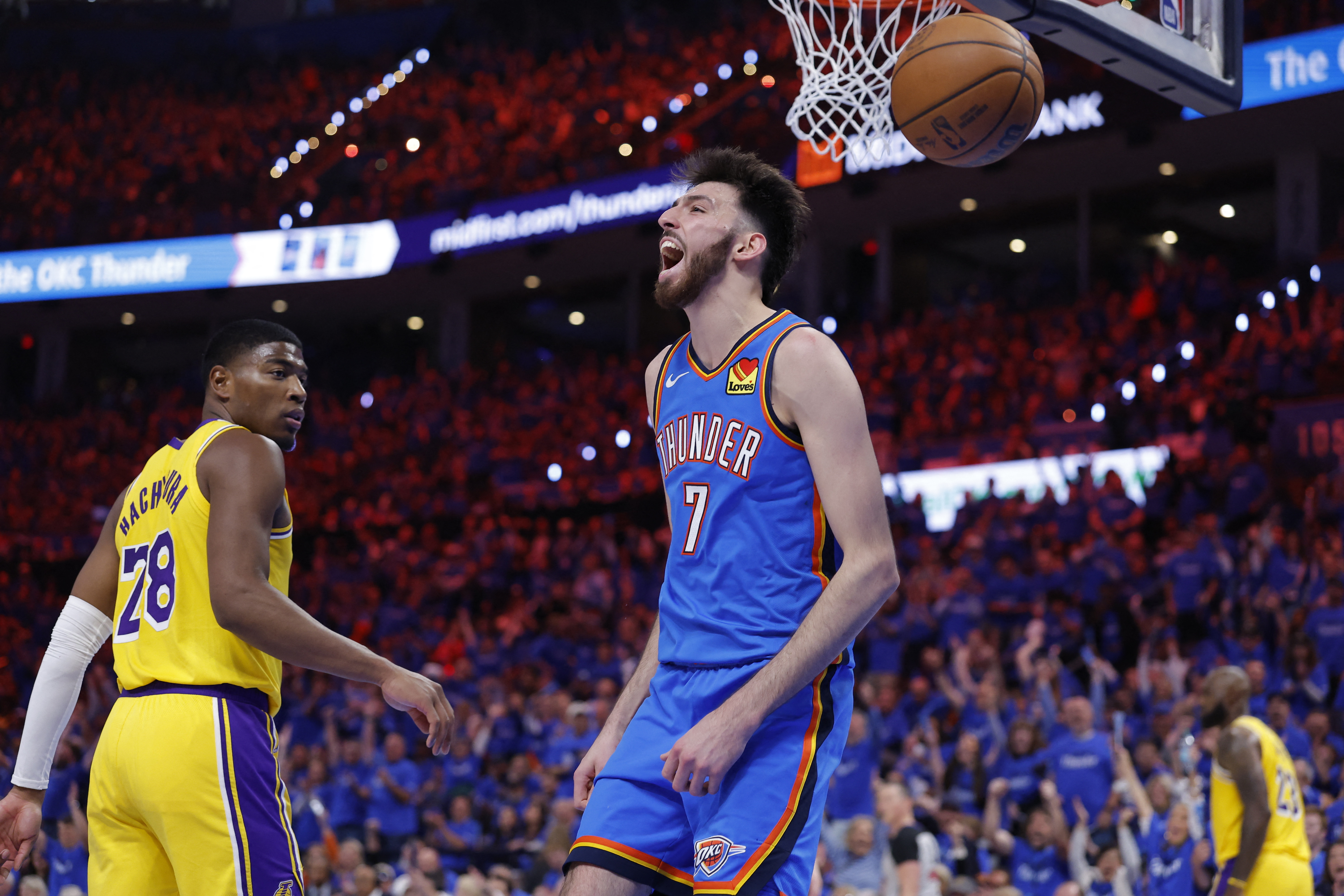 NBA'de Thunder, Lakers karşısında 1-0 öne geçti