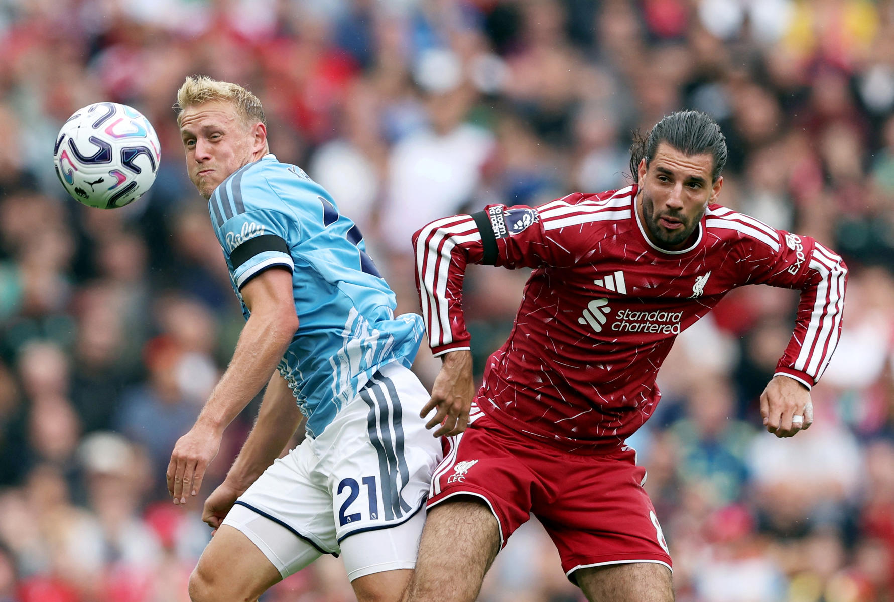 Fenerbahçe'nin rakibi Liverpool kazanamıyor. Nottingham'a karşı 1 puan son anda geldi