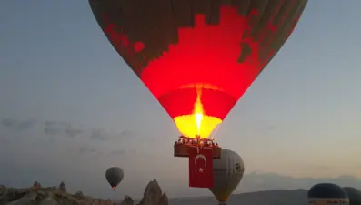Kapadokya'da balonlar 30 Ağustos için havalandı