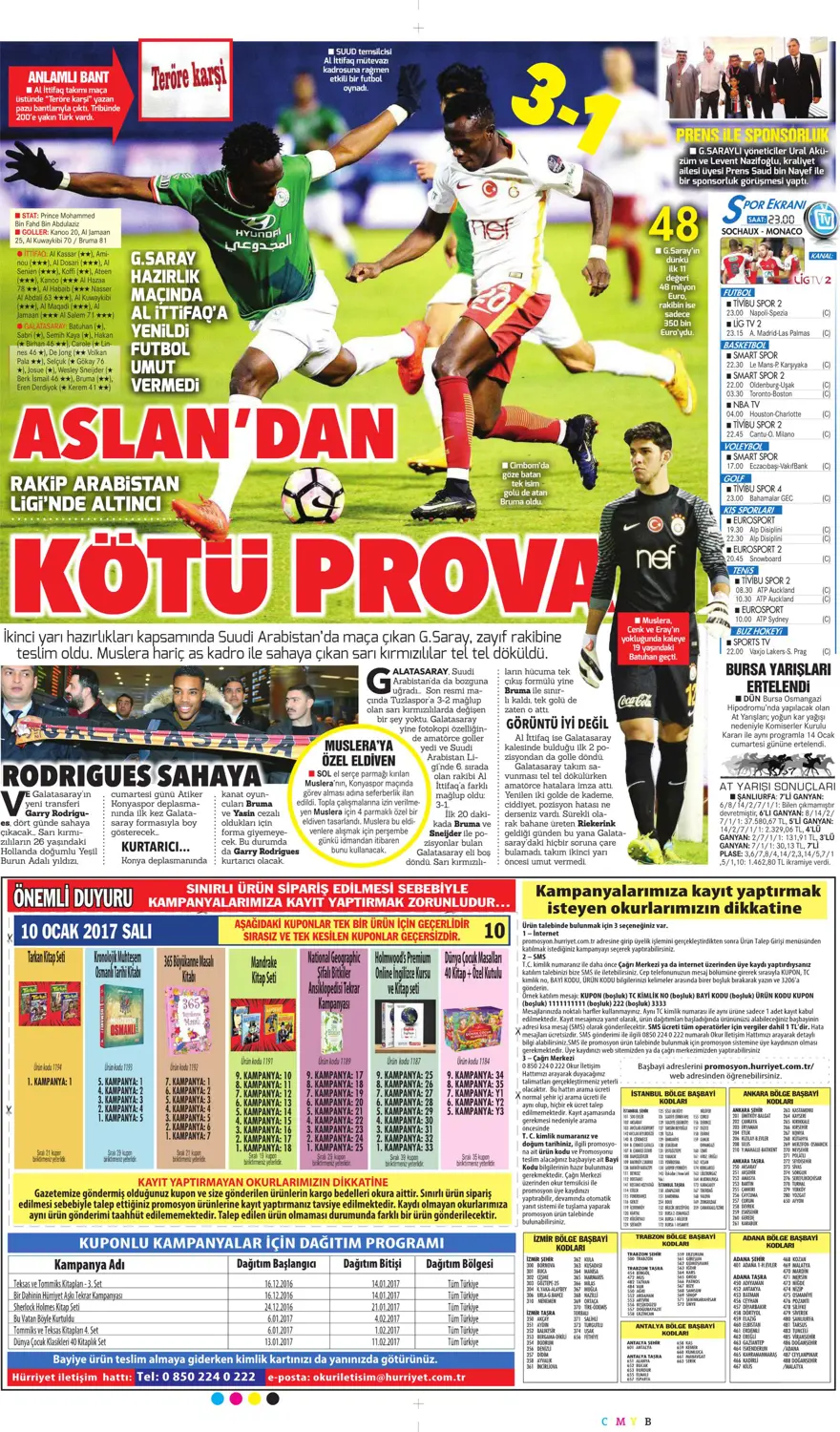 Günün spor manşetleri (10 Ocak 2017) 11