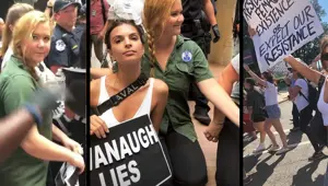 Kavanaugh'u protesto eden Amy Schumer ve Emily Ratajkowski tutuklandı