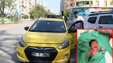 Hamile kadın takside doğum yaptı