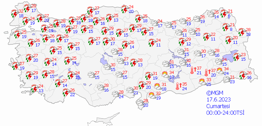 17 HAZİRAN CUMARTESİ HAVA DURUMU NASIL OLACAK? 8 17 HAZİRAN CUMARTESİ HAVA DURUMU NASIL OLACAK? 8