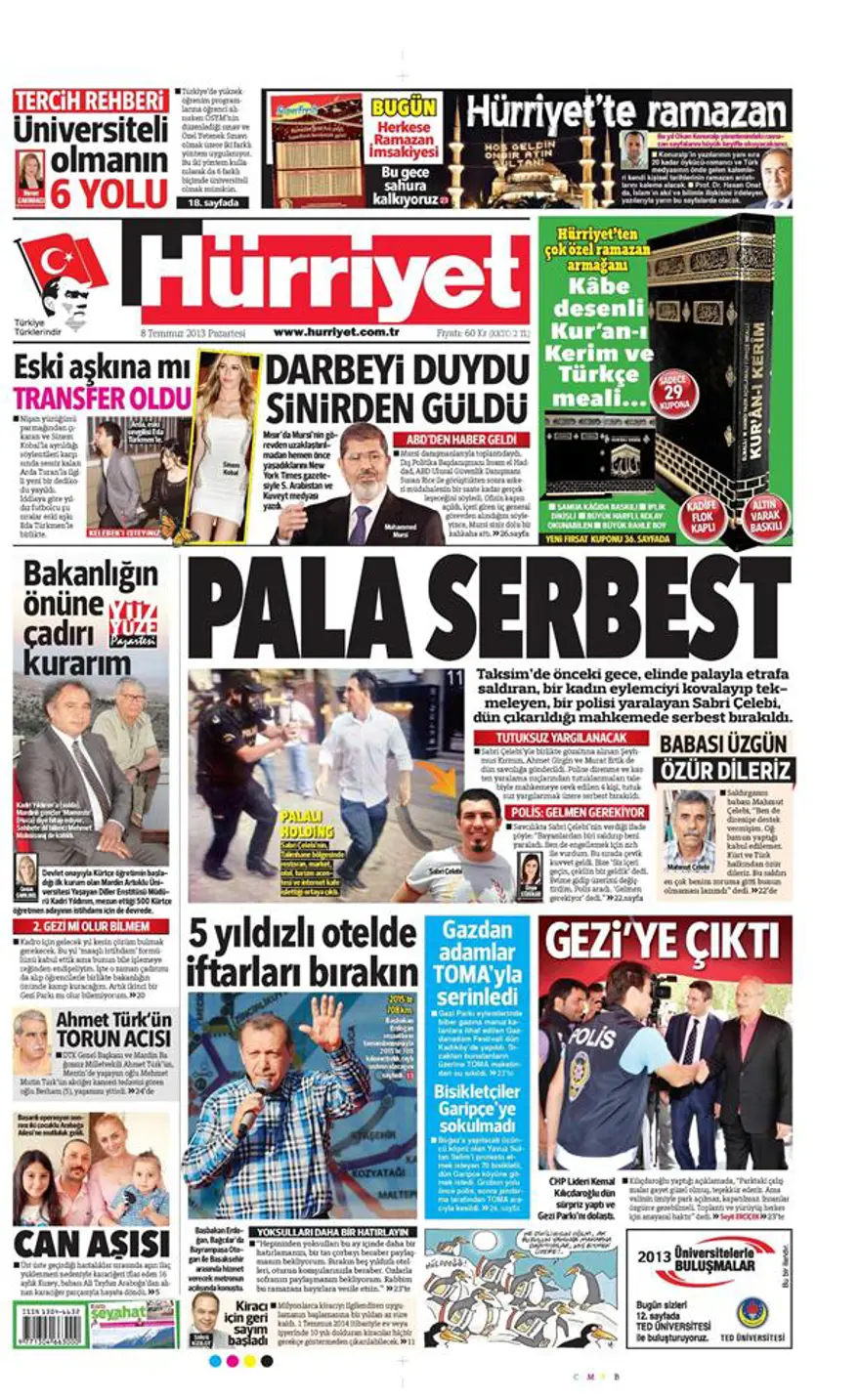 8 Temmuz 2013 gazete manşetleri 9