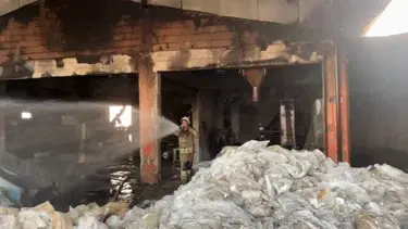 Mardin’de geri dönüşüm fabrikasında yangın