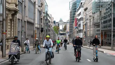 Şehir nefes aldı: Brüksel'de otomobilsiz gün