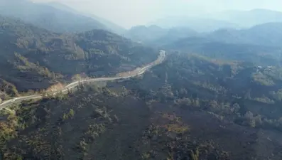 63 saat sürdü: Köyceğiz'deki tahribat havadan görüntülendi